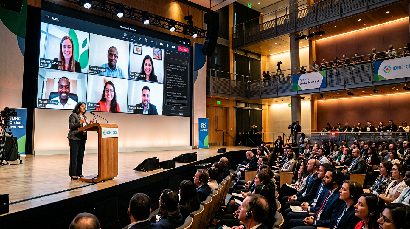 Scaling IDRC’s Bilingual Board Meetings & Town Halls with KUDO + MS Teams