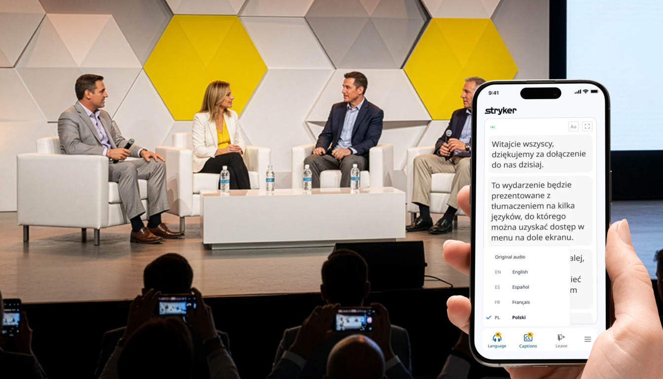Stryker enabled multilingual participation at European conference with KUDO